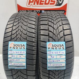2 pneus semi novos 205/60R16 Dunlop - OFERTA DOS PORTES
