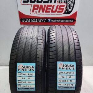 2 pneus semi novos 205-60r16 michelin - oferta dos portes
